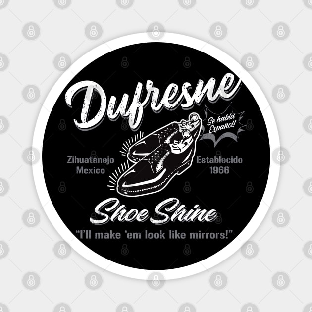 Dufresne Shoe Shine Zihuatanejo Mexico for darks Magnet by Alema Art